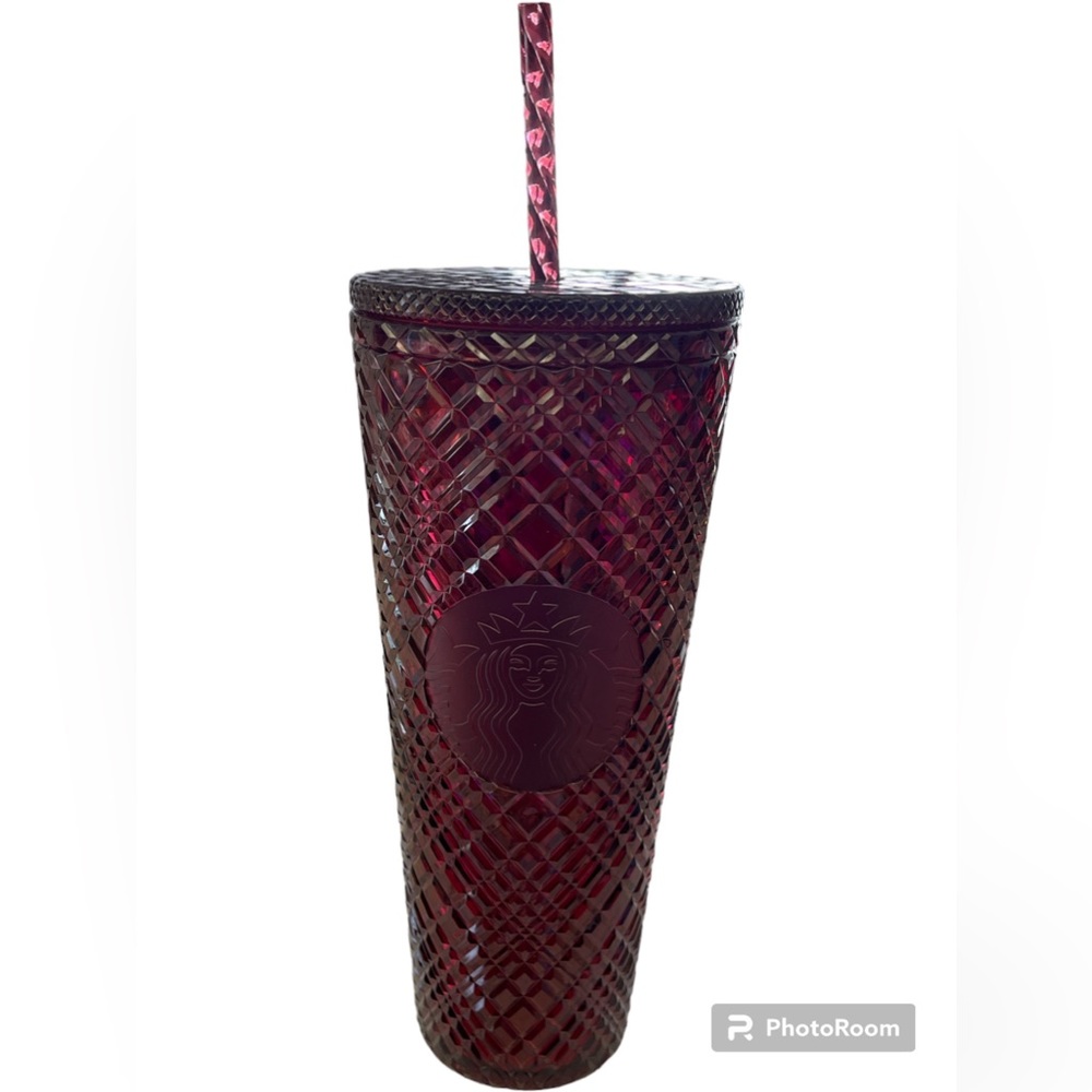NWT Starbucks VALENTINE 2022 Red Merlot Jeweled 24oz Venti Tumbler Cold Cup